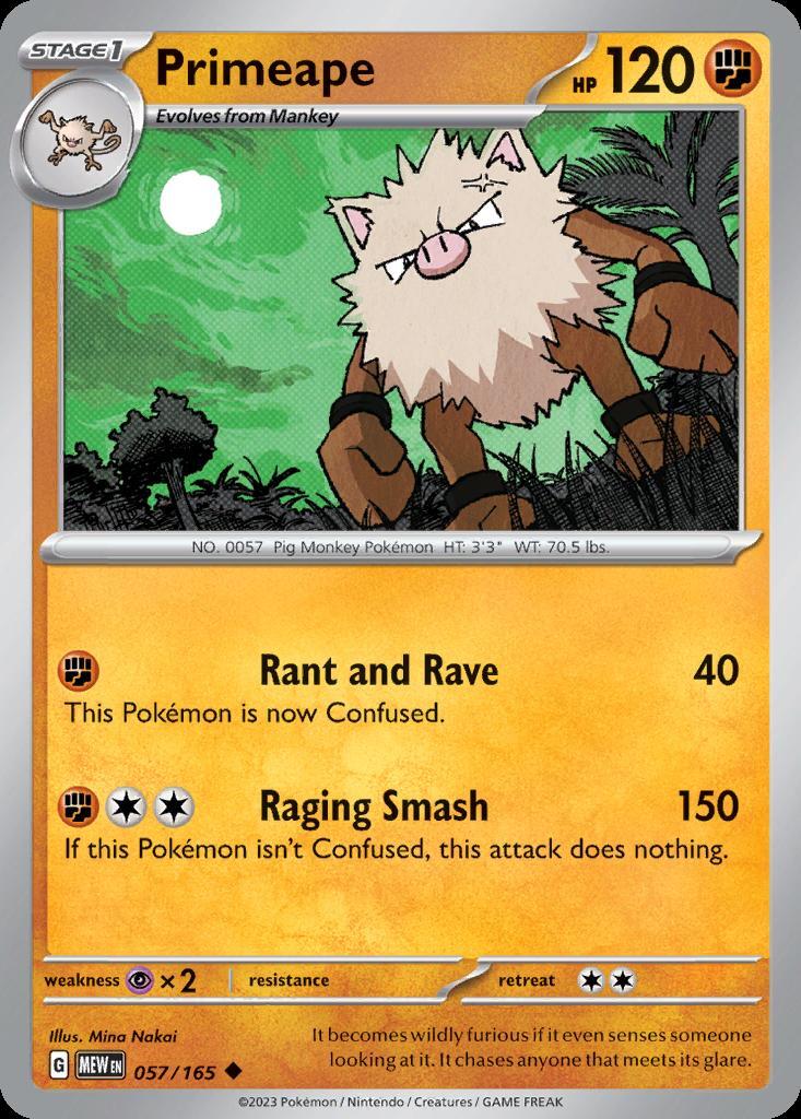 Pokemon Primeape (57/207) 151 NM