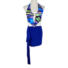 Pretty Little Thing Women's Abstract Slinky Tie Ring Dress Size 8