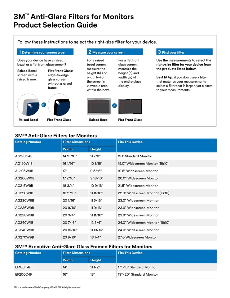 3M Executive Anti-Glare Filter for 19"-20" Desktop Monitor (5:4) (EF200C4F) - Image 2 of 2