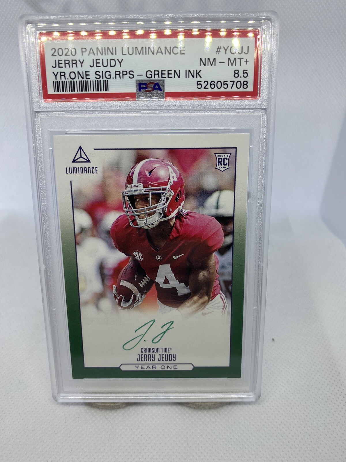 Jerry Jeudy Panini Luminance Year One Signatures Rps #YOJJ Green Ink