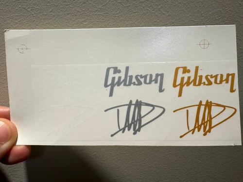 1Set GIBSON LES PAUL LP Guitar LOGO Waterslide Transfer Headstock Decals Sticker