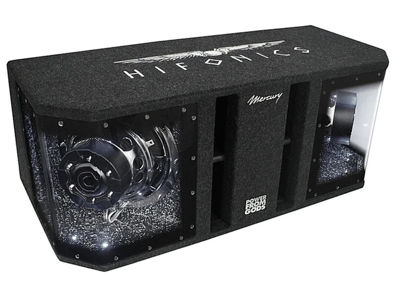 Hifonics Mercury Kompakt Doppel Dual Auto Subwoofer MR10Dual 2 x 25 cm / 10" LED - Bild 2 von 2