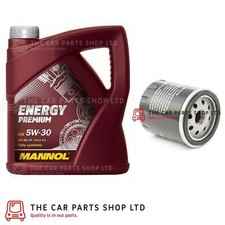 TO FIT PEUGEOT 307 CC 2.0 HDI DIESEL 03-09 SERVICE KIT 5L 5W30 OIL & OIL FILTER