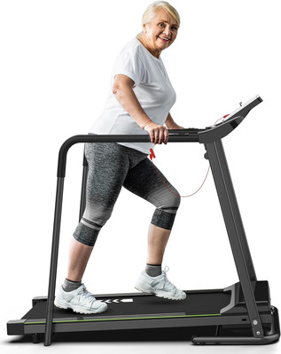 Redliro Walking Treadmill for Senior with Long Handrail, 300 Lbs Capacity, Recov