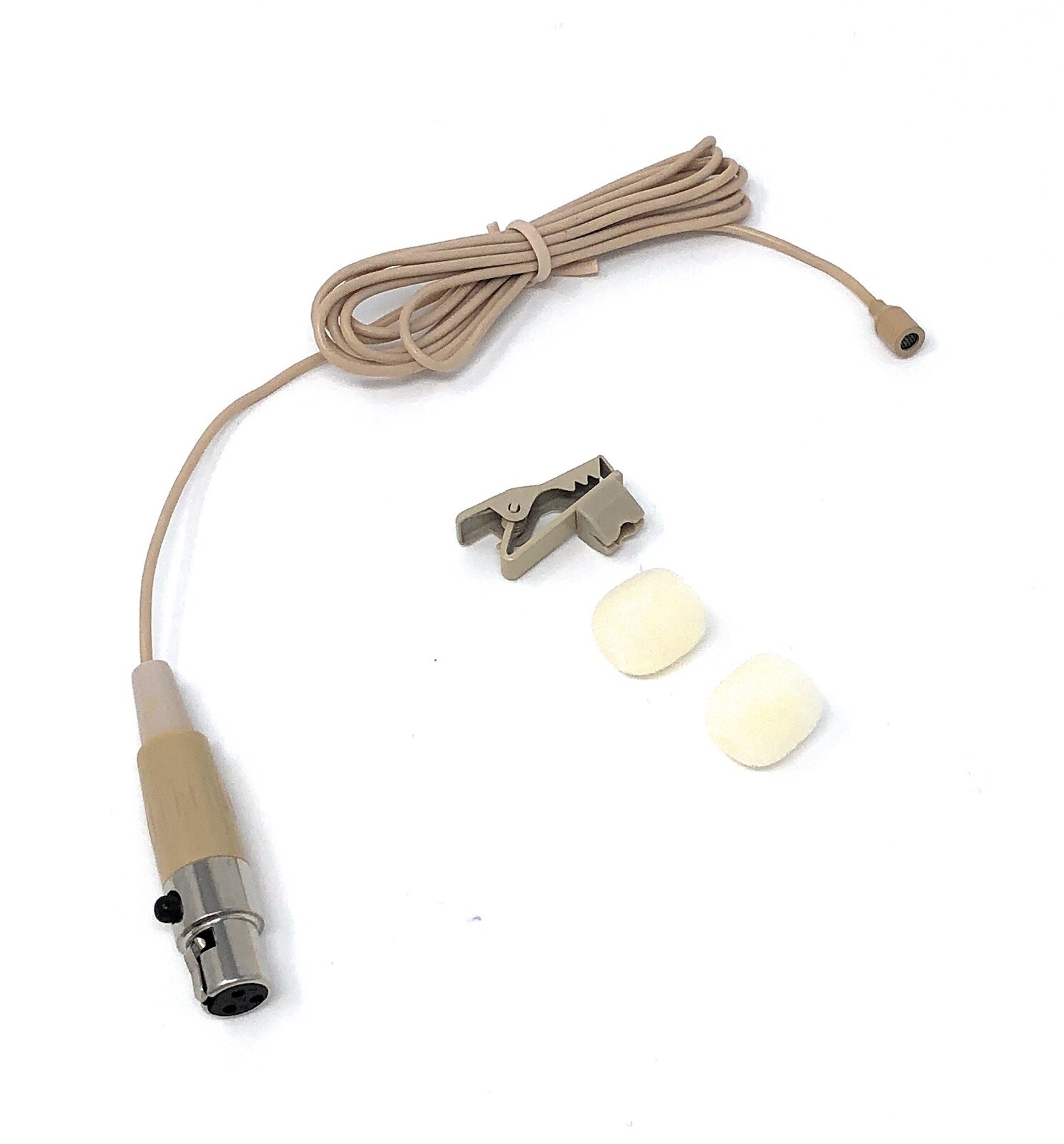 Beige Lavalier Lapel Mic w/ 3pin mini XLR for GTD Audio G787, G733