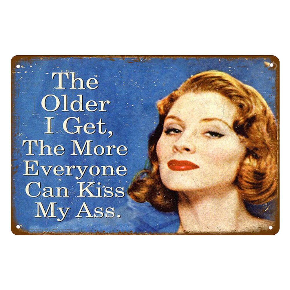 H1 Metal Tin Sign Poster Retro Girl Plate Plaque for Bar Pub Club Wall