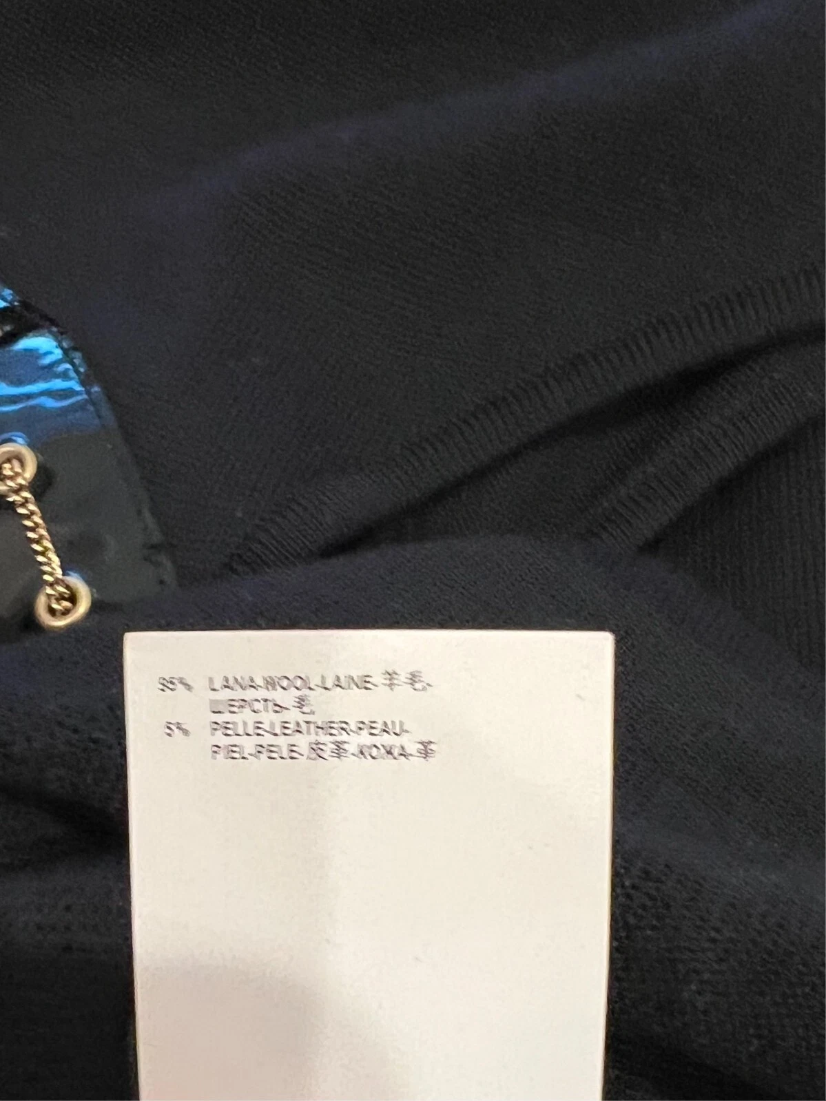 Autentico! Gianni Versace Lana Mini Abito Nero Lana Taglia 40 Small