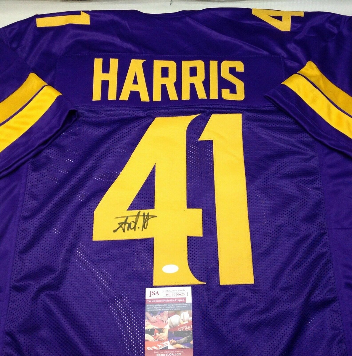 MINNESOTA VIKINGS ANTHONY HARRIS SIGNED CUSTOM COLOR RUSH JERSEY