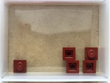 LEGO Parts - Dark Red Plate 1 x 1 - No 3024 - QTY 5