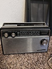 RARE Grundig Transistor 500 Portable Radio Silver/Black Collectible