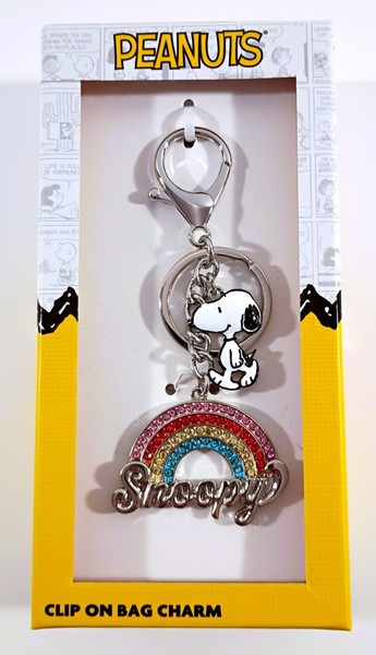 Snoopy Peanuts / Massiver SchlüSselanhäNger Keychain Regenbogen / Neu Ovp Usa-image
