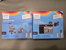 New 2025 Aldi Play Food Market CART Bag Toy Play Set Of Two - Great Gift