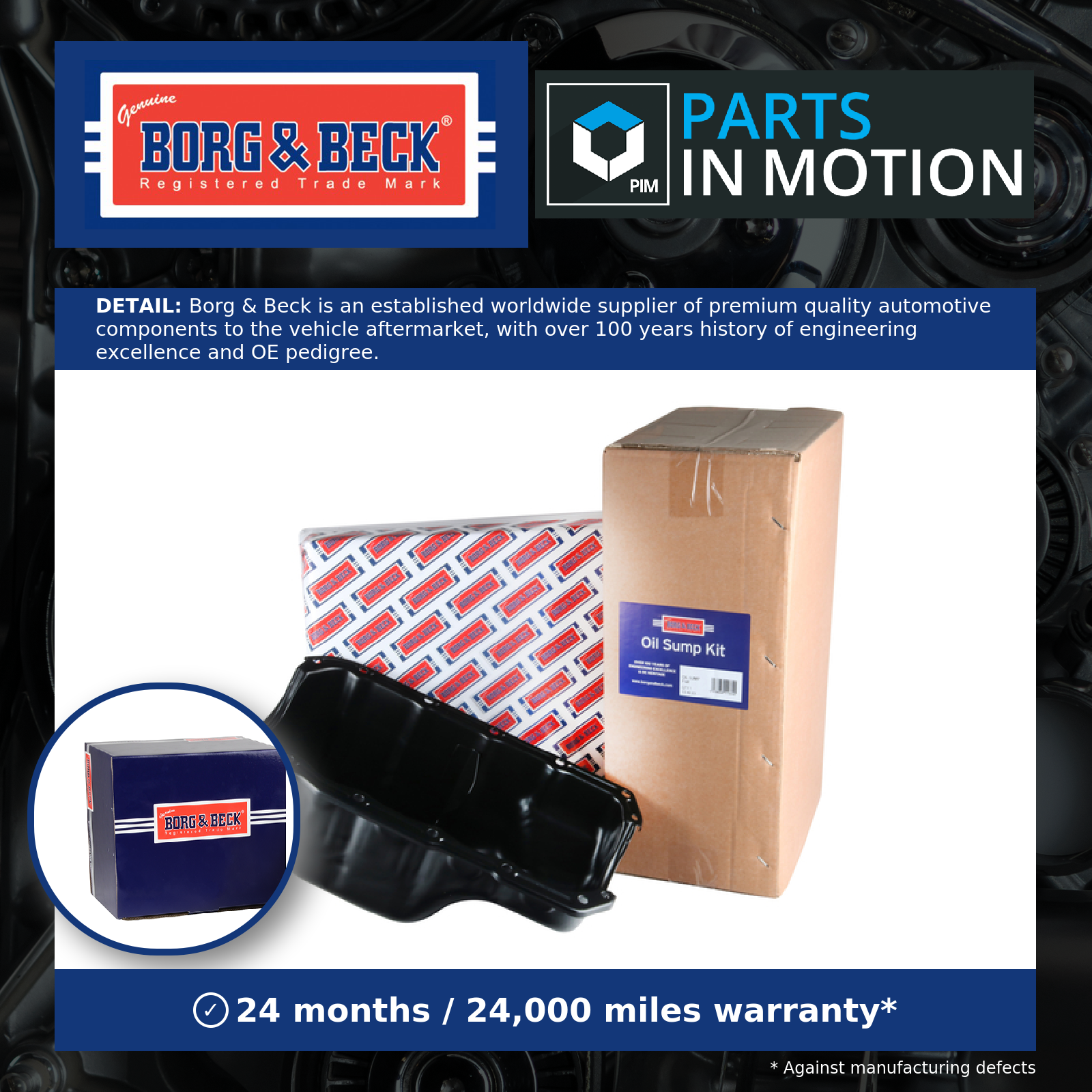 Sump Pan BSP1003 Borg & Beck Oil Wet 46543513 46747597 55200418 Quality New