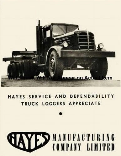 Hayes Truck Sales Brochure Poster Photograph Print 8.5x11"