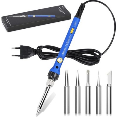 Lötkolben, Lötkolben Set 60W 220V mit Temperatur Einstellbar 220-480 , EIN/AU...