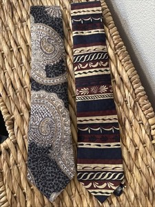 Pair of Franco Baretta 100% Silk  Ties USA Made