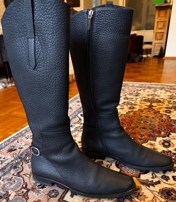 Santoni Luxus-Stiefel   Damen   Größe 37   Schwarz Leder