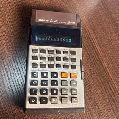 CASIO FX-140 Vintage Calculator Retro Model with Power Issues for Repair