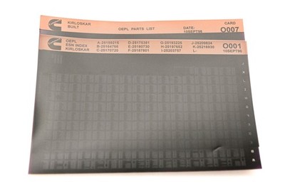 1996 Kirloskar OEPL Parts List & ESN Index Lot of 2 Microfiche