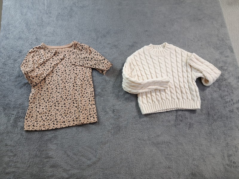 Bundle Of 2 Kids Girls Clothing Sweater Size 5-6 Years Long Sleeve Round Neck