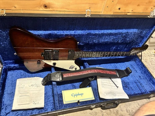 Epiphone by Gibson Firebird 500 Electric Guitar w Case Vintage Steinberger RARE