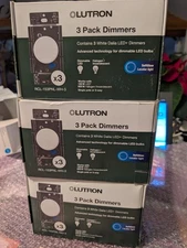 Lutron Dalia LED Dimmers - White (Total 9) RCL-153PNL-WH-3