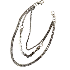 Multi-Layer Skull Wallet Chain Durable Jeans Accessory with Secure Clasp