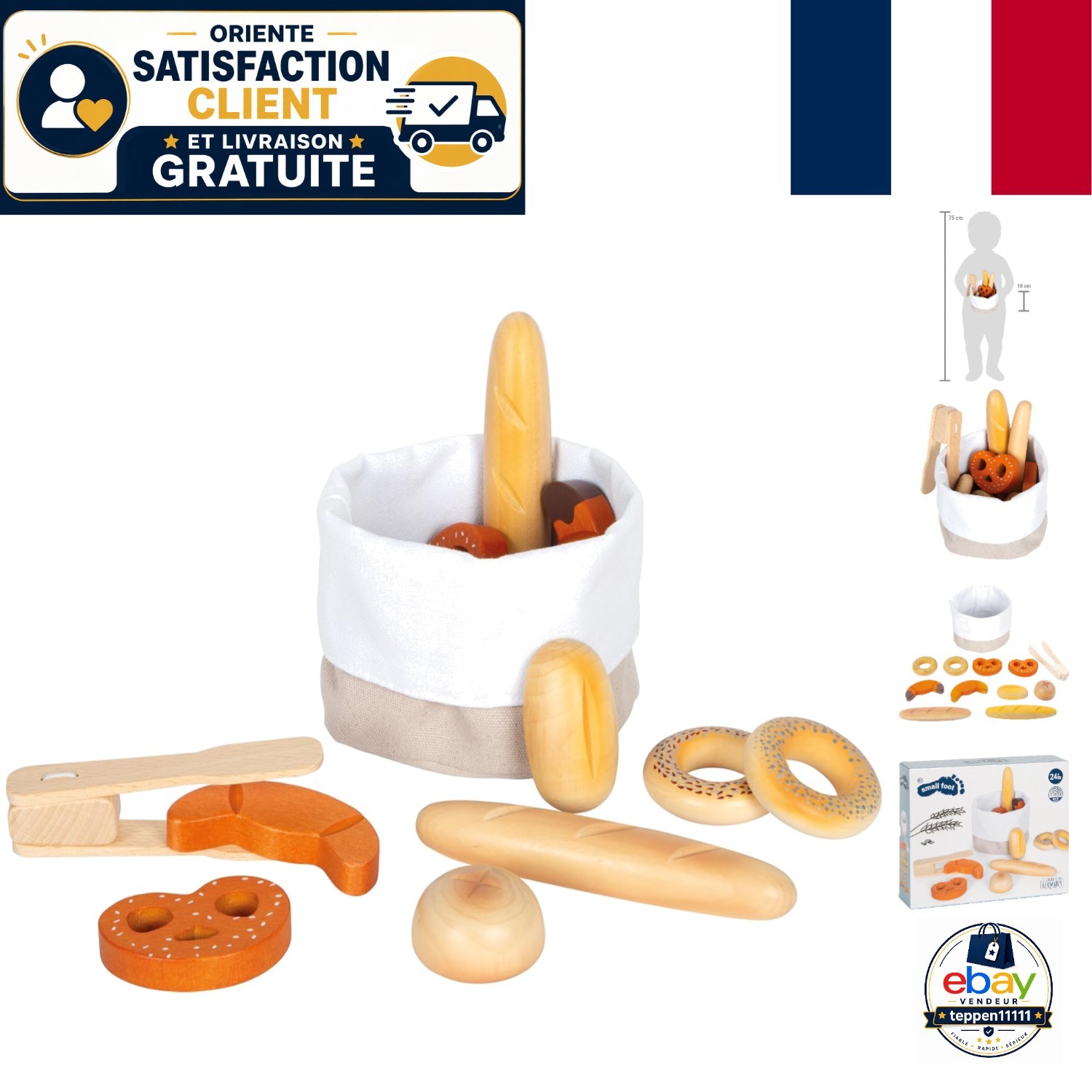 Panier à pain Fresh pour le petit-déjeuner des enfants sur la table basse