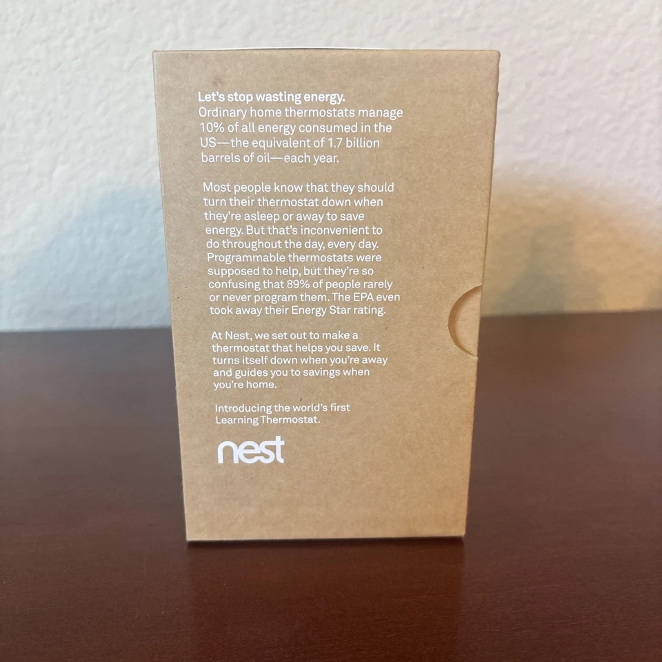 Nest 1st Gen T100577  Learning Thermostat - Silver - Image 3 of 4