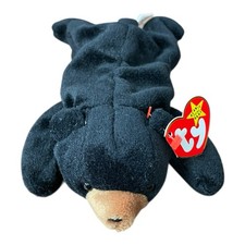 Ty Beanie Baby Blackie The Bear Plush Toy 1993