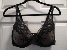 NATORI FLORA CONTOUR UNDERWIRE BRA IN BLACK/LT MOCHA  STYLE 721150  SIZE 34G