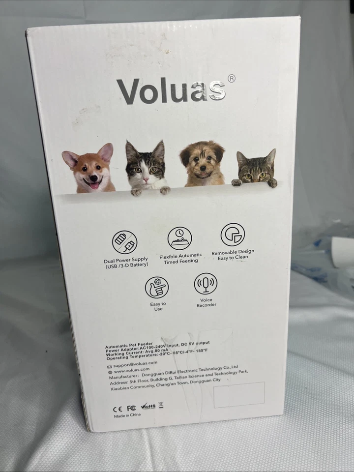 Voluas Alimentador Automático para Mascotas para Gatos y Perros Dispensador de Alimentos Secos 6.0 L Foto 2 de 2