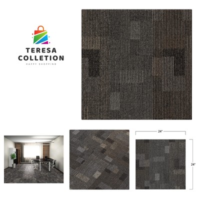 Basics 24'' x 24'' Berber Loop pile, 0.09'' Pile Height, Carpet Tile, PET Fiber,...