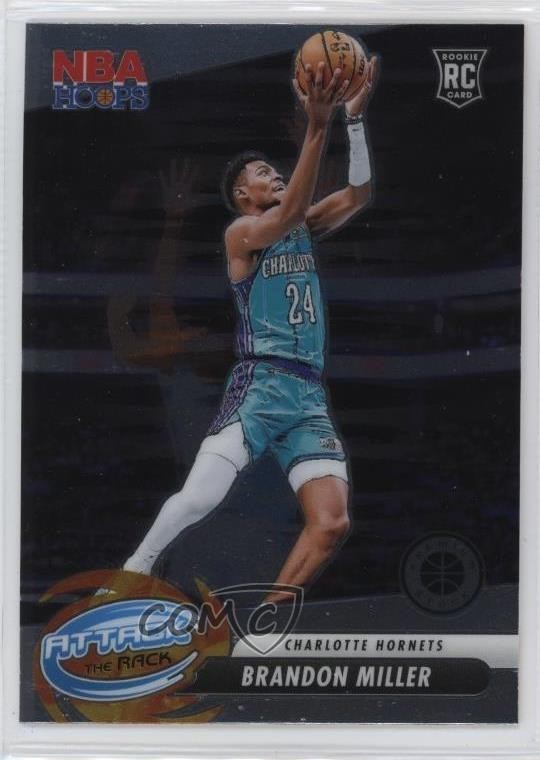2023 NBA Hoops Premium Stock Attack The Rack Brandon Miller #10 Rookie RC 0m56
