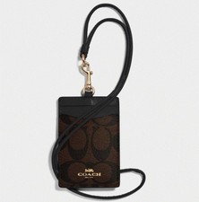 Coach classic Canvas ID Holder Dark Brawn