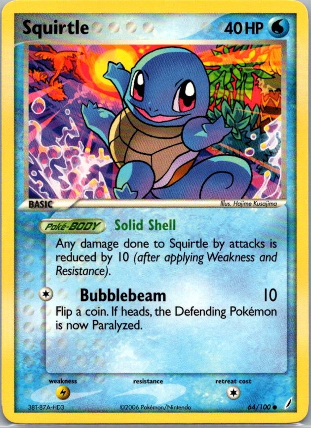 Squirtle - 064/100 64/100 Common Crystal Guardians NM