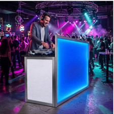 LED DJ Tisch Stabile Profiausführung aus Edelstahl Klappbar in versch. Farben