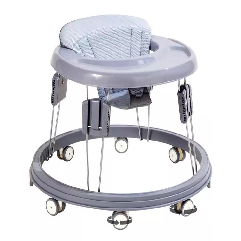 Foldable Adjustable Baby Walker Safe Wheels Footpad Infant T