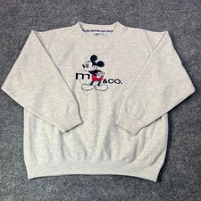 Mickey  Co Unisex L 90s Vintage Disney Crewneck Mickey Mouse Streetwear