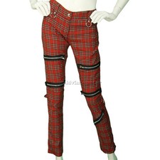 Y2K Vintage Lip Service Skinny Tartan Plaid Ska Emo Punk Rock Gothcore Pants 32