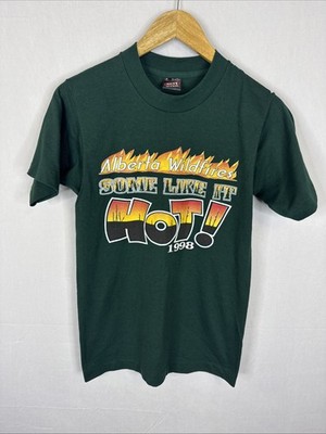 Vintage 1998 Alberta Wildfires Some Like It Hot T Shirt Canada S Single Stitch