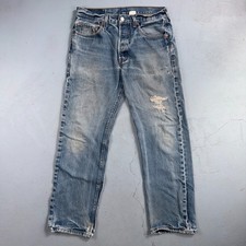 Levis 501 Vintage Y2K 90s XX Straight Leg Jeans Blue Light Wash 34x34 Act 31x30