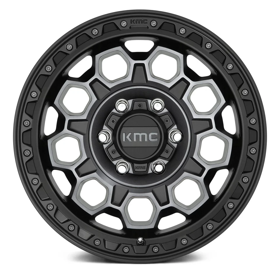 KMC KM545 TREK Wheel 17x8 (35, 5x114.3, 72.56) Black Single Rim Foto 2 de 3