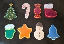 Christmas Ornaments - Handmade Set of 8, Durable Epoxy Resin