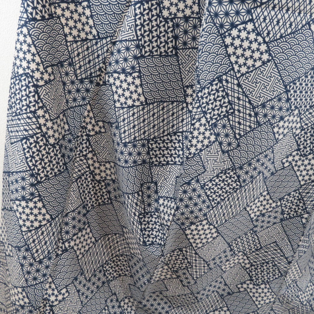 Kimono Small Pattern Wide Collar Polyester Casual… - image 2