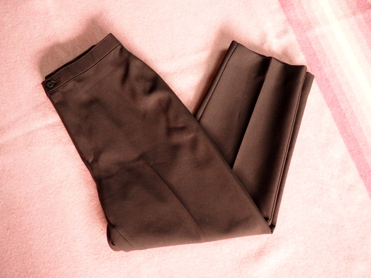 VTG 70s LEVIS Brown High Waist Polyester Mom Jeans Business Formal Pants  29x27 | eBay