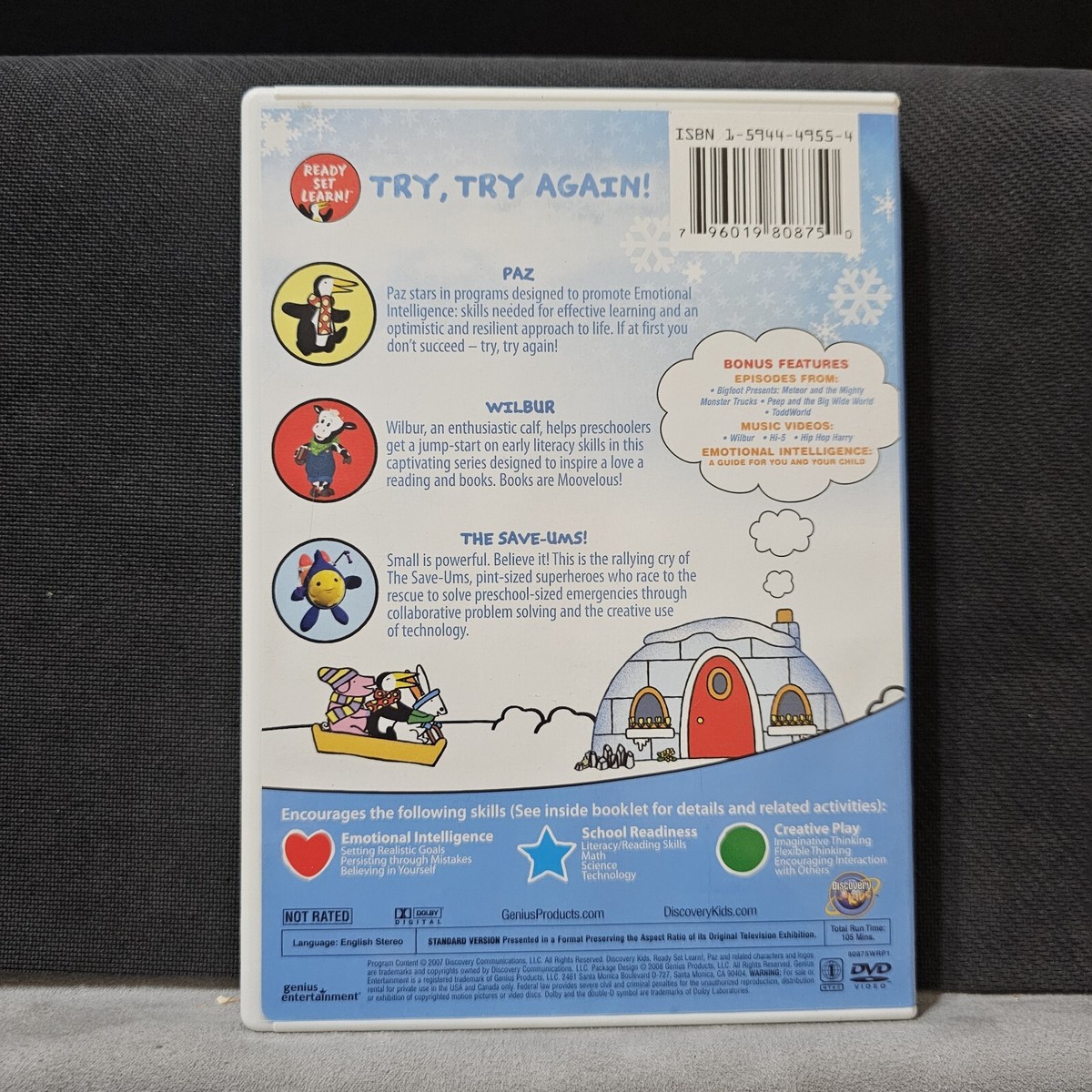 Ready Set Learn: Try, Try Again! ~ Vol. 1 ~ DVD No Scratches