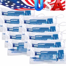 Dental Orthodontic Brush Ties Toothbrush brush Floss Cleaning Oral Care Kit Blue