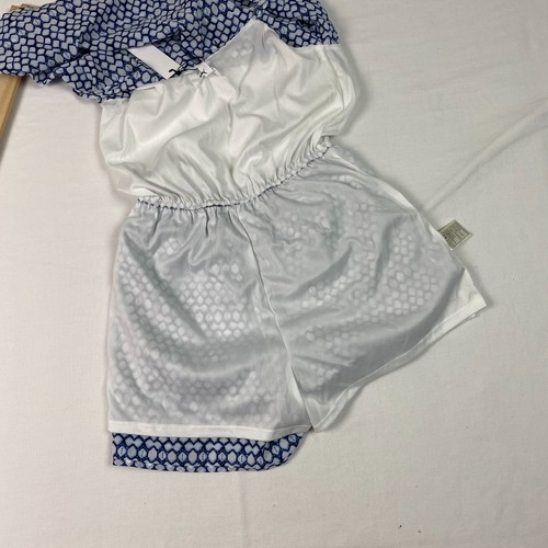 BB Dakota Womens Romper XS Spaghetti strap v neck lined blue white beach NWT - 第 18/18 張圖片