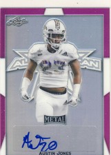 AUSTIN JONES 2019 Leaf Metal Army All American Bowl Pink /6 AUTO USC RB